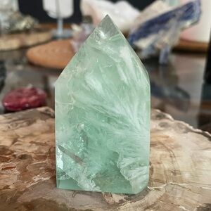 Feathered Green Fluorite Tower